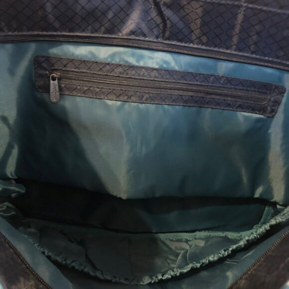 Thirty-One Large Tote Bag Zip Top Organizing Utility Grocery La Di Dot Black Gre - Picture 3 of 7